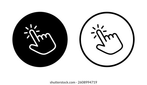 Hand click icon logo design. pointer sign and symbol. hand cursor icon