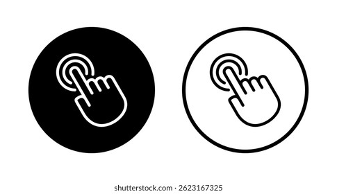 Hand click icon logo design. pointer sign and symbol. hand cursor icon