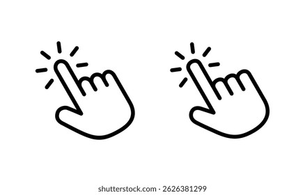 Hand click icon logo design. pointer sign and symbol. hand cursor icon