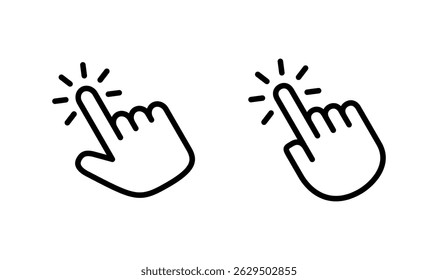 Hand click icon logo design. pointer sign and symbol. hand cursor icon