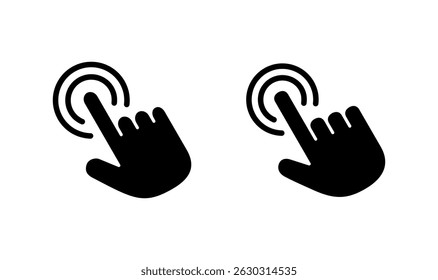 Hand click icon logo design. pointer sign and symbol. hand cursor icon