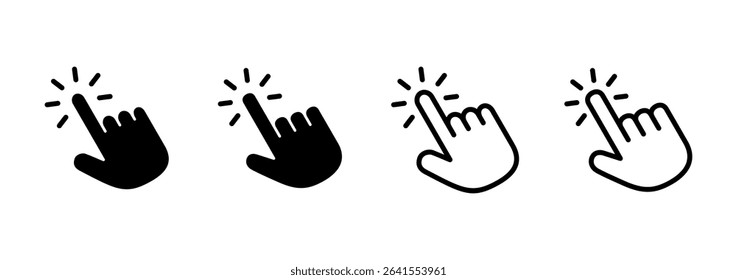 Hand click icon logo design. pointer sign and symbol. hand cursor icon