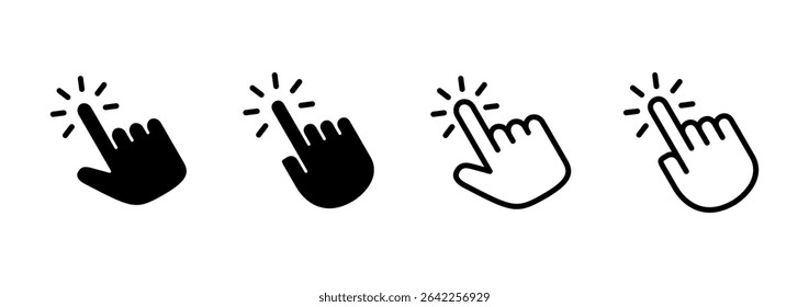 Hand click icon logo design. pointer sign and symbol. hand cursor icon