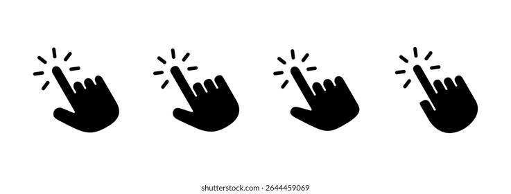 Hand click icon logo design. pointer sign and symbol. hand cursor icon