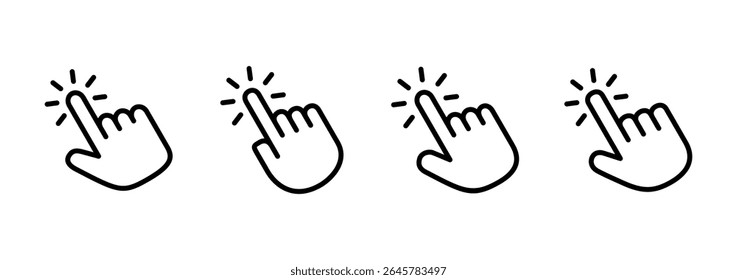 Hand click icon logo design. pointer sign and symbol. hand cursor icon