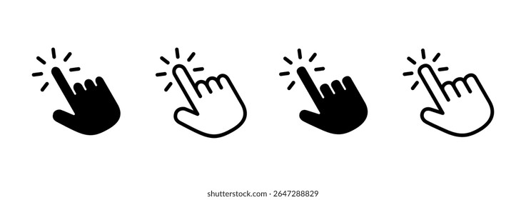 Hand click icon logo design. pointer sign and symbol. hand cursor icon