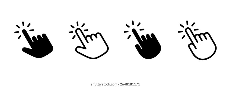 Hand click icon logo design. pointer sign and symbol. hand cursor icon