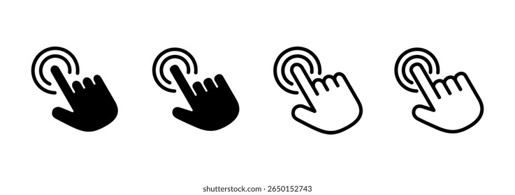 Hand click icon logo design. pointer sign and symbol. hand cursor icon