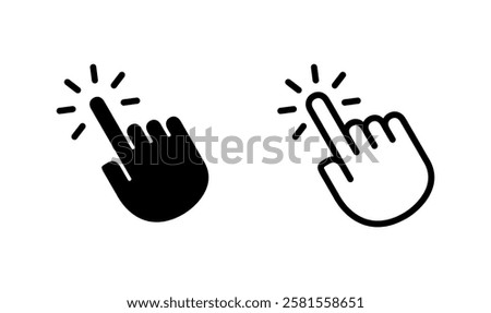 Hand click icon logo design. pointer sign and symbol. hand cursor icon