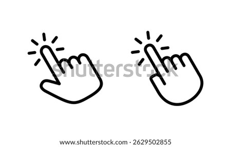 Hand click icon logo design. pointer sign and symbol. hand cursor icon