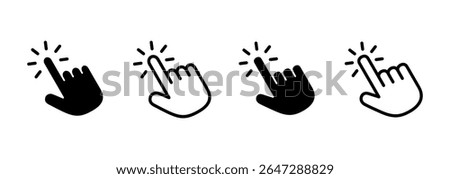 Hand click icon logo design. pointer sign and symbol. hand cursor icon