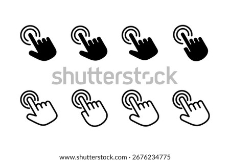 Hand click icon logo design. pointer sign and symbol. hand cursor icon