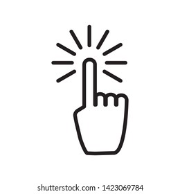 hand click icon logo vector illustration template