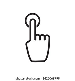 hand click icon logo vector illustration template
