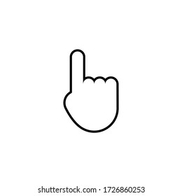 Haga clic con la mano en el icono. Plantilla vectorial de logotipo.