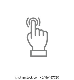 Hand click icon on white background