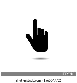 hand click icon on white background.vector Illustration