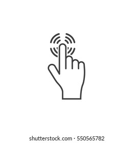 hand click icon on the white background