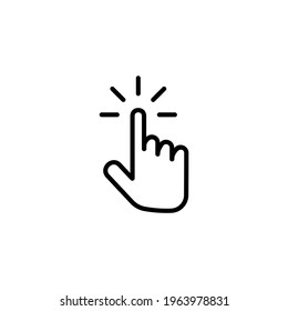 Hand click icon. Hand pointer icon. Cursor icon symbol illustration. Vector illustration