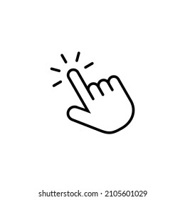 Hand click icon. pointer sign and symbol. hand cursor icon