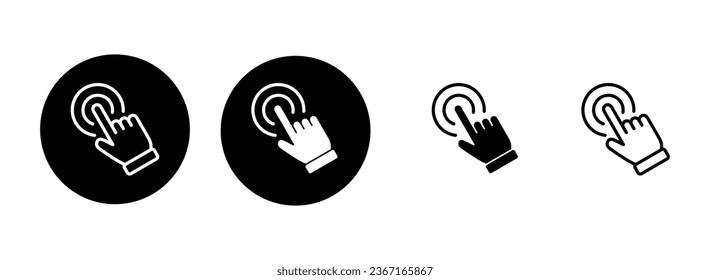 Hand click icon set illustration. pointer sign and symbol. hand cursor icon