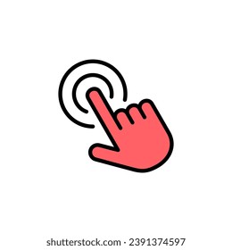 Hand click icon set illustration. pointer sign and symbol. hand cursor icon