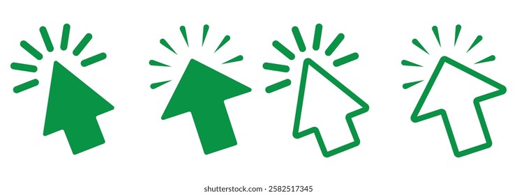 Hand click icon set illustration. pointer sign and symbol. hand cursor icon