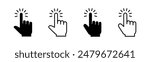 Hand click icon set. pointer icon vector. hand cursor icon vector