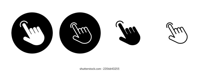 Hand click icon set. pointer icon vector. hand cursor icon vector