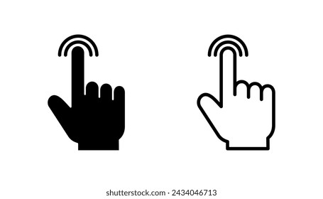 Hand click icon set. pointer icon vector. hand cursor icon vector