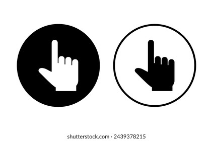 Hand click icon set. pointer icon vector. hand cursor icon vector