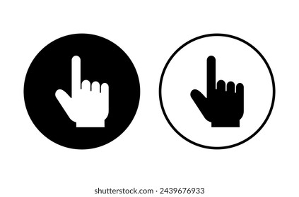 Hand click icon set. pointer icon vector. hand cursor icon vector