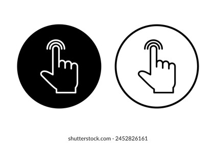 Hand click icon set. pointer icon vector. hand cursor icon vector