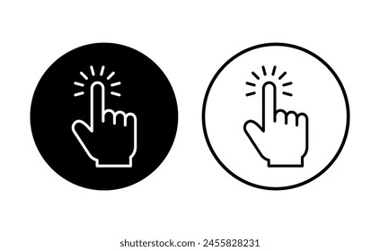 Hand click icon set. pointer icon vector. hand cursor icon vector