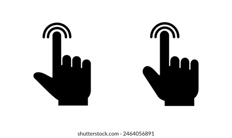 Hand click icon set. pointer icon vector. hand cursor icon vector