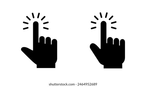 Hand click icon set. pointer icon vector. hand cursor icon vector