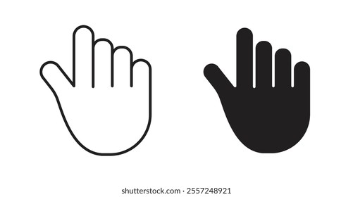 Hand click Icon set. vector illustration set