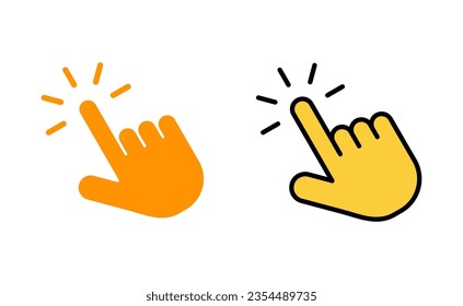 Hand click icon set  for web and mobile app. pointer sign and symbol. hand cursor icon