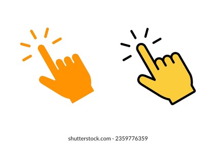 Hand click icon set  for web and mobile app. pointer sign and symbol. hand cursor icon