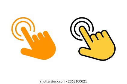 Hand click icon set  for web and mobile app. pointer sign and symbol. hand cursor icon
