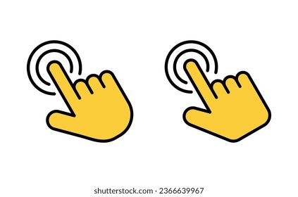 Hand click icon set  for web and mobile app. pointer sign and symbol. hand cursor icon