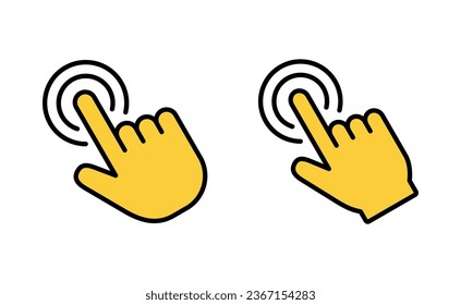 Hand click icon set  for web and mobile app. pointer sign and symbol. hand cursor icon