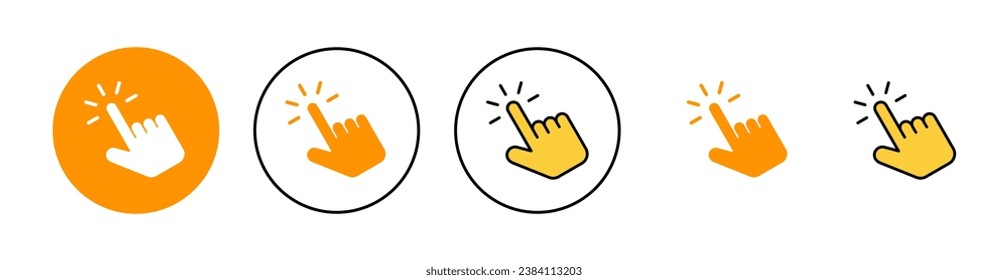Hand click icon set  for web and mobile app. pointer sign and symbol. hand cursor icon
