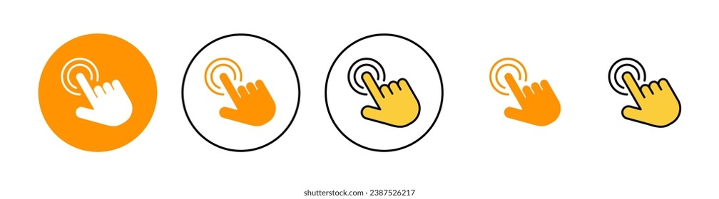 Hand click icon set  for web and mobile app. pointer sign and symbol. hand cursor icon