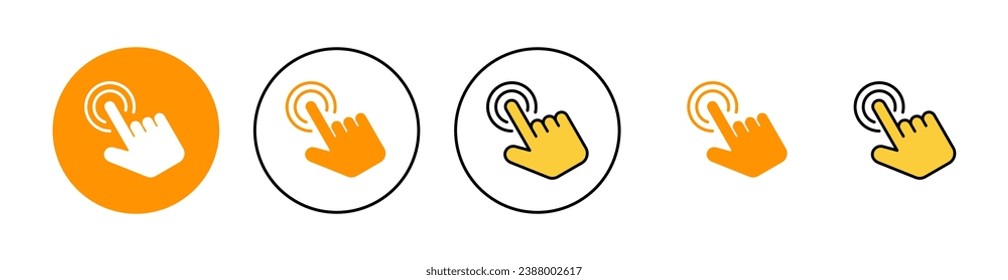Juego de iconos de mano para la aplicación web y móvil. símbolo y signo de puntero. icono del cursor de mano