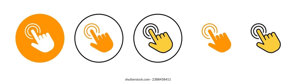 Hand click icon set  for web and mobile app. pointer sign and symbol. hand cursor icon