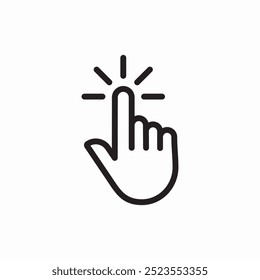 hand click icon sign vector