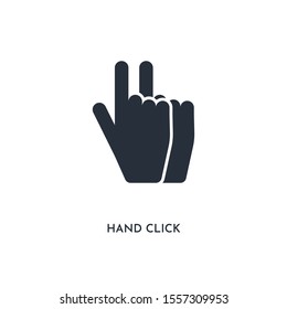 hand click icon. simple element illustration. isolated trendy filled hand click icon on white background. can be used for web, mobile, ui.