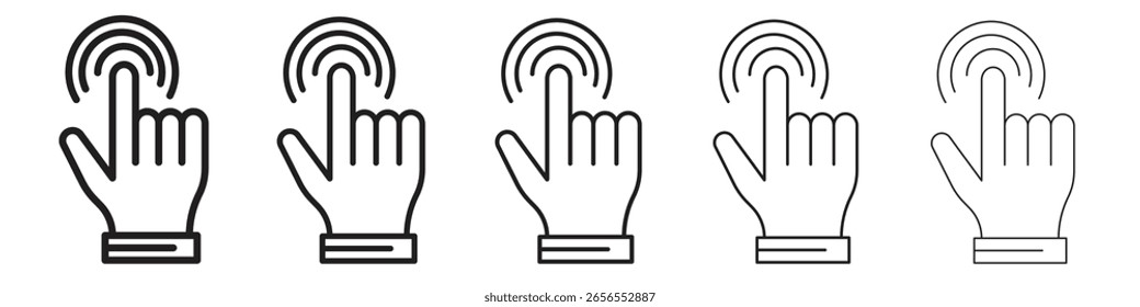 Hand click icon simple illustration logo art