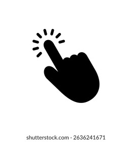 Hand click icon symbol for apps and websites. pointer sign and symbol. hand cursor icon